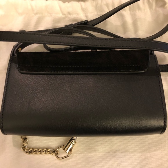Chloe Faye Mini Black Leather Crossbody Bag - Picture 5 of 9